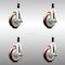 Service Caster 5 Inch 316SS Maroon Poly Swivel 1-1/8 Inch Expanding Stem Caster Set Brake SCC SCC-SS316EX20S514-PPUB-MRN-TLB-118-4 - alternate 1
